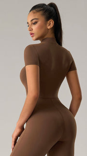 Macacão Zipper Manga Curta